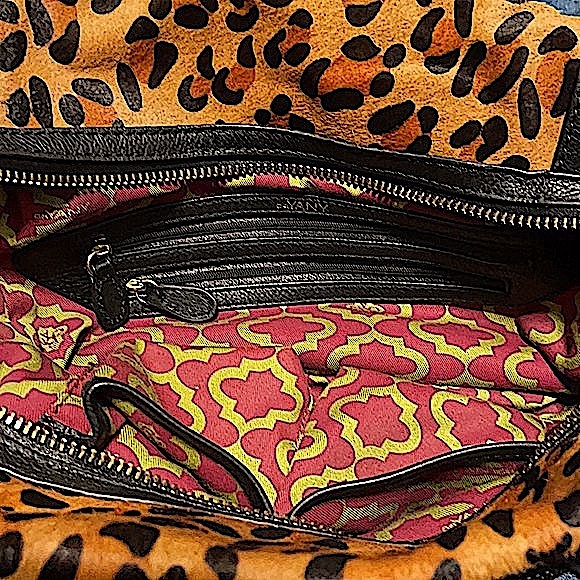 Replica orYANY Leopard Print/Cowhide Satchel Bag - Picture 9 of 12